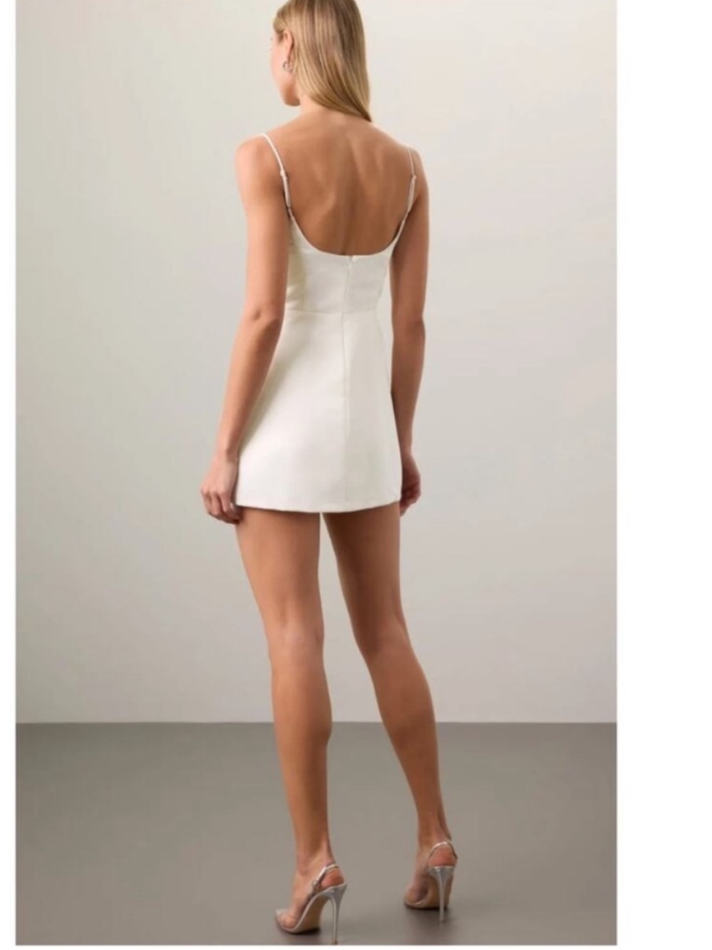NWT Delfi Collective Teresa Short White Dress Floral Appliqué Size XS - Picture 3 of 10